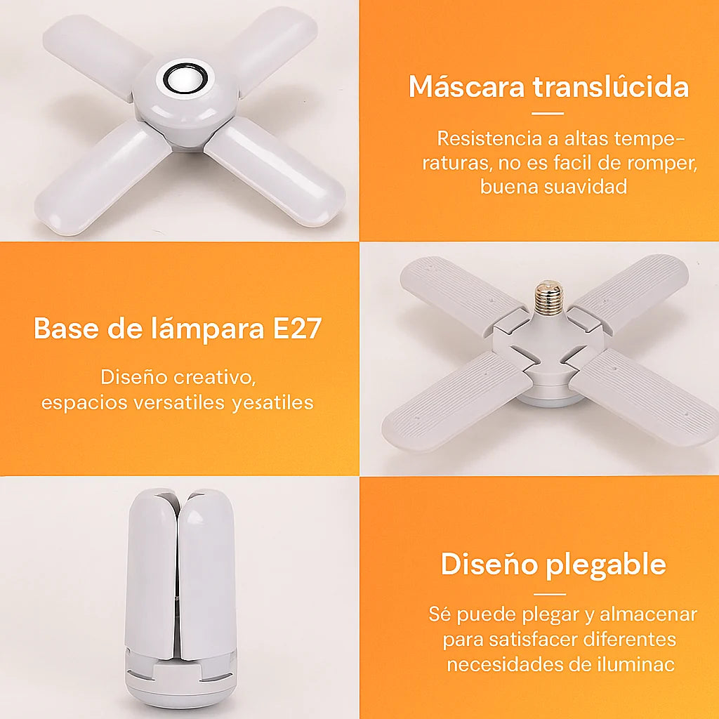 Lámpara LED + Bocina Bluetooth +Aspas Multicolores - ¡Crea el ambiente perfecto con tu música favorita!
