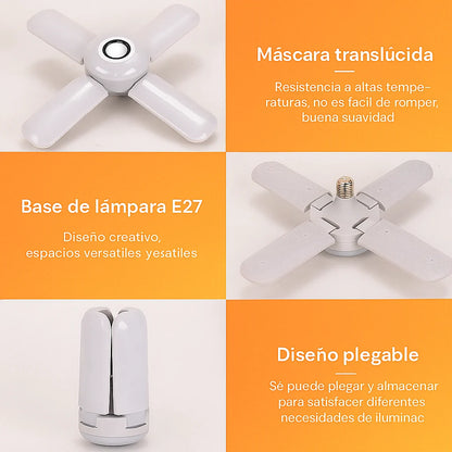 Lámpara LED + Bocina Bluetooth +Aspas Multicolores - ¡Crea el ambiente perfecto con tu música favorita!